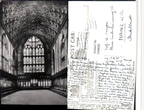 510650,England Canterbury Cathedral Chapter House Kirche Innenansicht