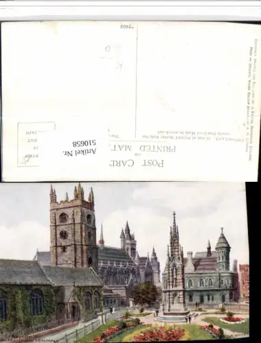 510658,Künstler AK A.R. Quinton England Plymouth S. Andrews Church Kirche