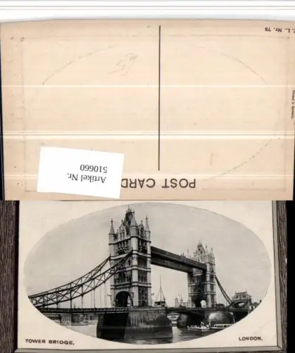 510660,England London Tower Bridge Brücke Präge Passepartout