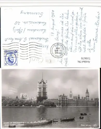 510670,England London Houses of Parliament and River Thames Fluss