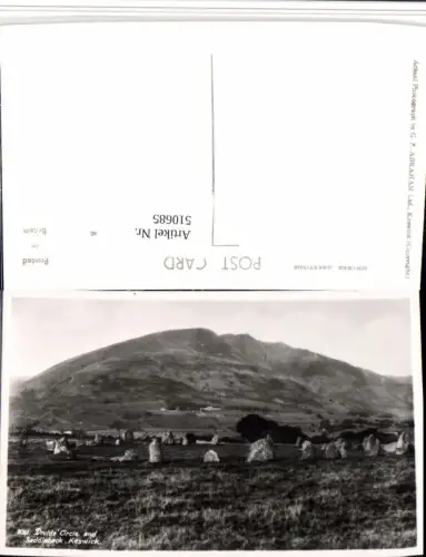 510685,England Keswick Druids Circle and Saddleback Bergkulisse