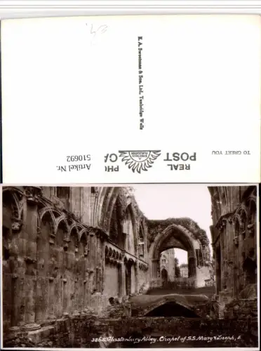 510692,England Glastonbury Abbey Chapel S.S. Mary and Joseph Ruine