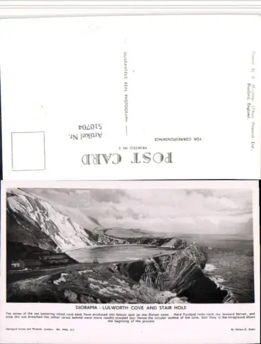 510704,England Diorama Lulworth Cove and Stair Hole Küste See