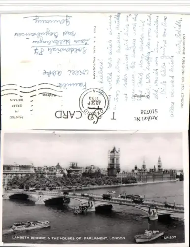 510738,England London Lambeth Bridge and Houses of Parliament Brücke