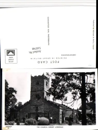 510748,England Kirkby Lonsdale Church Kirche