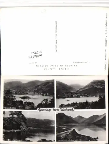510750,England Lakeland Ullswater Wastwater Derwentwater Mehrbildkarte