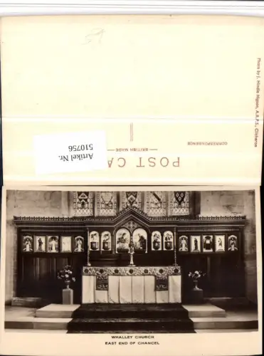 510756,England Whalley Church East End of Chancel Kirche Altar