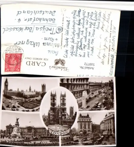 510772,England London Westminster Parliament Buckingham Mehrbildkarte