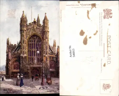 546013,Künstler AK Charles F. Flower Bath Abbey West Front pub Raphael Tuck