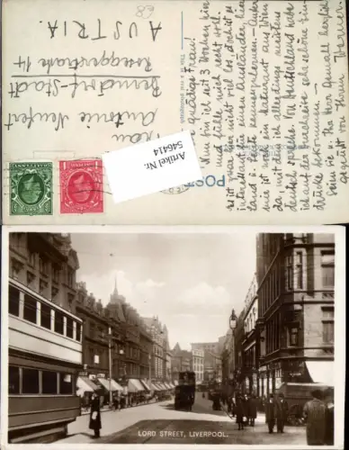 546414,England Liverpool Lord Street Straßenbahn Tram Streetview
