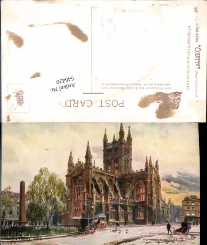 546420,tolle Künstler AK Charles F. Flower Bath Abbey pub Raphael Tuck Oilette 1478