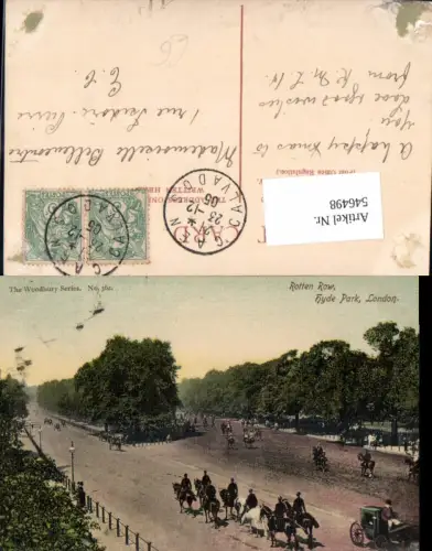 546498,England London Hyde Park Pferde Kutschen Rotten Row The Woodbury Series 362