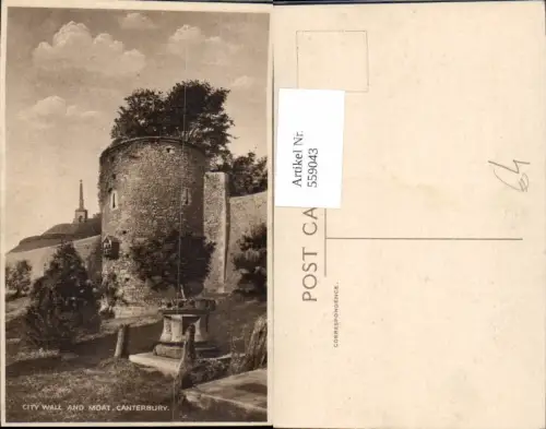 559043,England Canterbury City Wall and Moat Festung