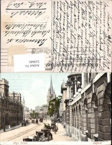 559045,England Oxford High Street Kutschen Tram Tramway