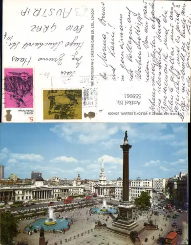 559061,England London Trafalgar Square Nelsons Column Statue Obelisk
