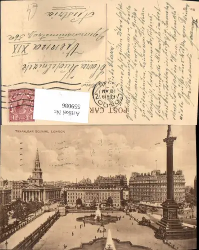 559086,England London Trafalgar Square Springbrunnen Brunnen