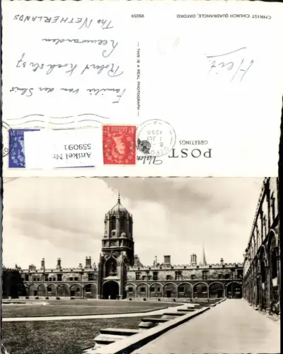 559091,England Oxford Christ Church Quadrangle