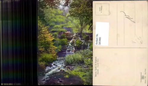 585980,England Waterfall Virginia Water Borough of Runnymede pub Photochromie Ostermaier Nenke 182euro3162