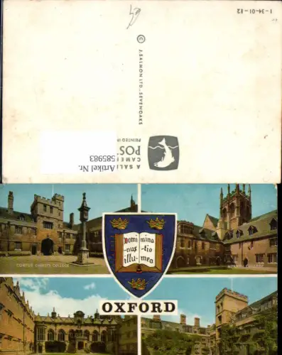 585983,Mehrbild Ak Oxford Corpus Christi College Pembroke College England