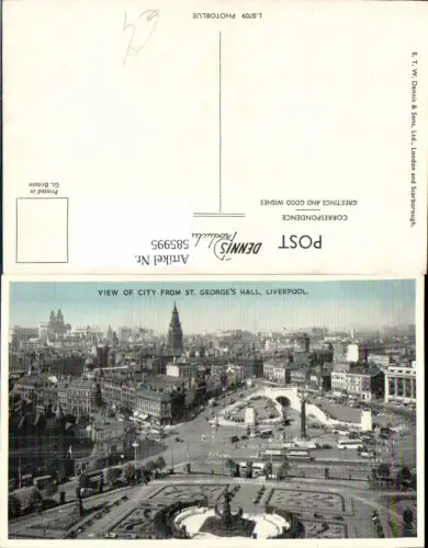 585995,View of City from St Georges Hall Liverpool England