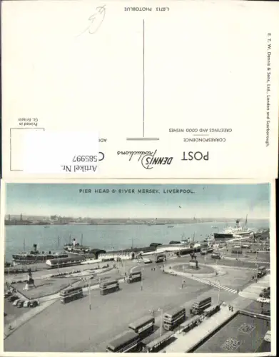 585997,Pier Head and River mersey Liverpool Hafen Dampfer England