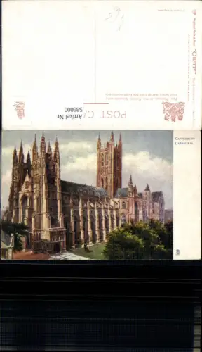 586000,Künstler Ak Canterbury Cathedral Kathedrale England pub Raphael Tuck Sons 1485