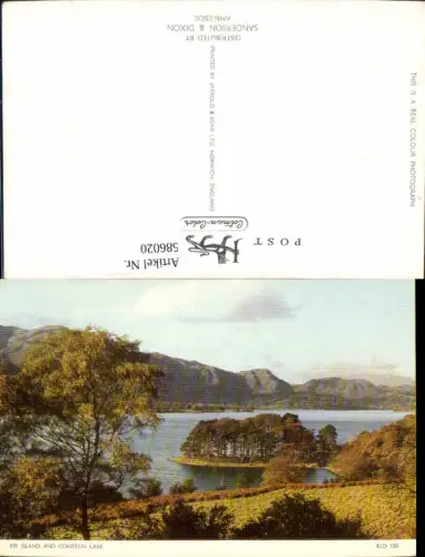 586020,Fir Island and Coniston Lake Peel Island Cumbria England