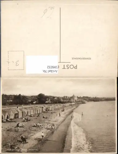 586032,The Bathing Beach Paignton Strand Strandleben England