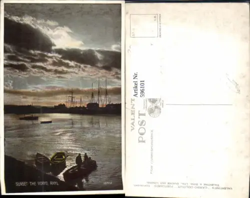 596101,Sunset The Voryd Rhyl Boote Schiffe United Kingdom