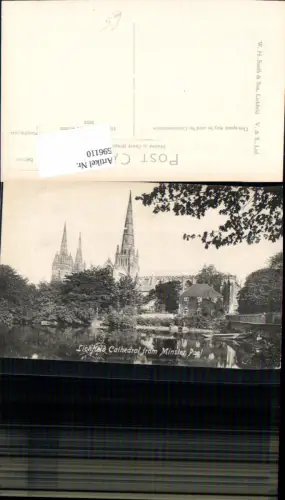 596110,Lichfield Cathedrale from Minister Pool United Kingdom