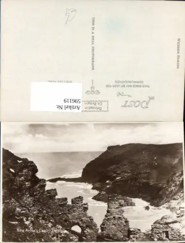 596119,King Arthurs Castle Tintaget Küste Brandung United Kingdom