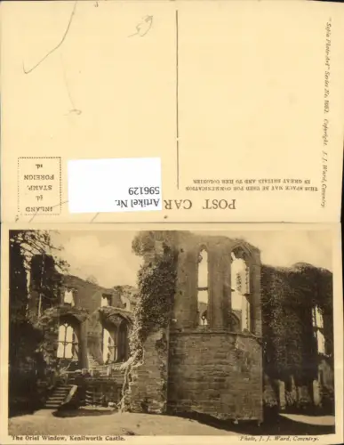 596129,The Oriel Window Kenilworth Castle Ruine Burg Schloss United Kingdom