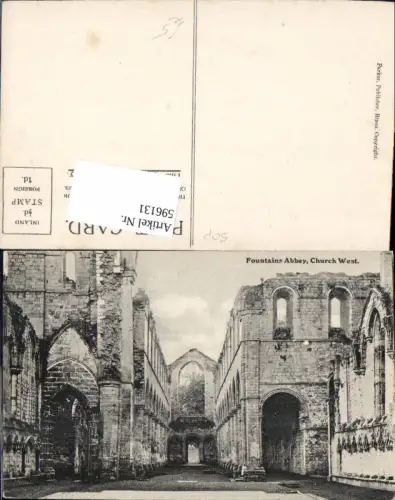 596131,Fountaine Abbey Church West Kirche Ruine United Kingdom