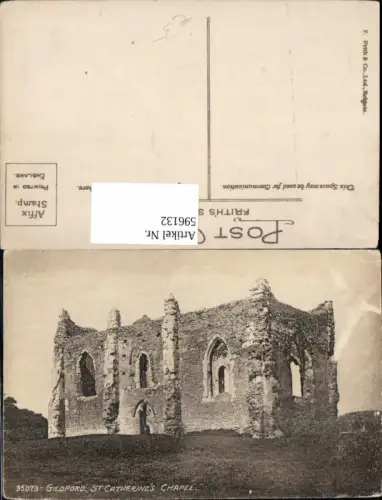 596132,Gildford St Catherins Chapelle Kapelle Ruine United Kingdom