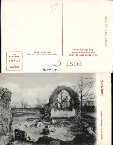 596158,Canterbury Ruins of St Pancras Church Ruine United Kingdom