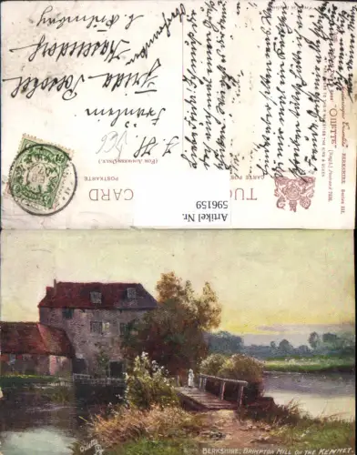 596159,Künstler Ak Berkshire Brimpton Mill on the Kennet Mühle United Kingdom pub Raphael Tuck Sons 7536