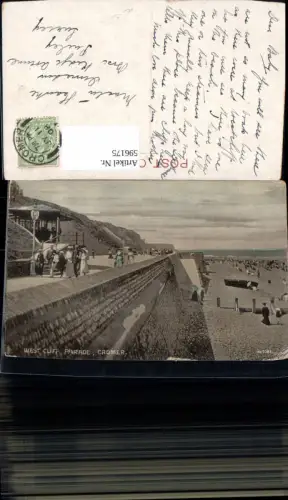 596175,West Cliff Parade Cromer Strand Strandleben United Kingdom