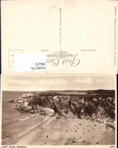 596272,Lusty Glaze Newquay Küste Strand Strandleben United Kingdom