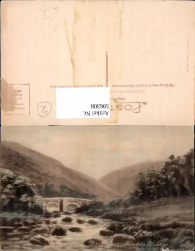 596308,Künstler Ak Dartmoor Fingle Bridge United Kingdom
