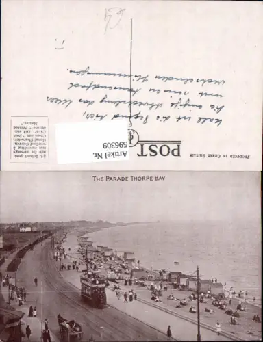 596309,The Parade Thorpe Bay Straßenbahn Küste Strand Strandleben United Kingdom