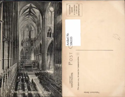 596333,Choir East Westminster Abbey London United Kingdom