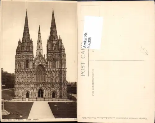 596338,Lichfield Cathedral West Front Kathedrale United Kingdom
