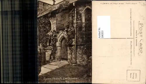 596353,Eyam Church The Sundial Kirche Sonnenuhr Uhr United Kingdom