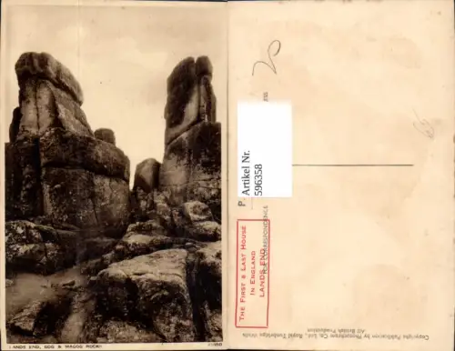 596358,Lands End Cog and Magog Rocks Felsen Gesteinsformation United Kingdom