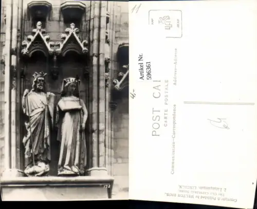 596361,Lincoln Cathedral Detailansicht Statue United Kingdom