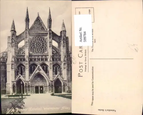 599784,London Westminster Abbey North Transept Exterior Great Britain