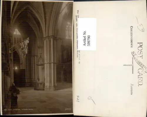 599790,Foto Ak York Minster across Nave Kirche Innen Great Britain