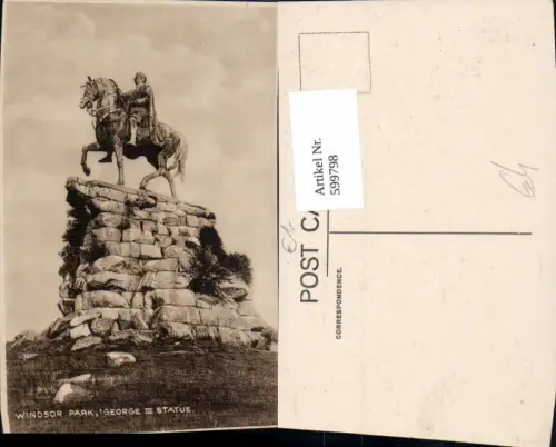 599798,Windsor Park George III Statue Reiterdenkmal Great Britain