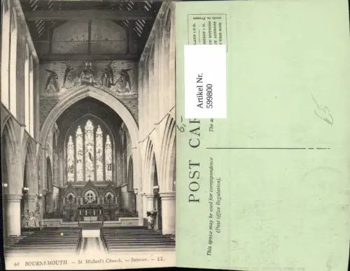 599800,Bournemouth St Michaels Church Interior Great Britain