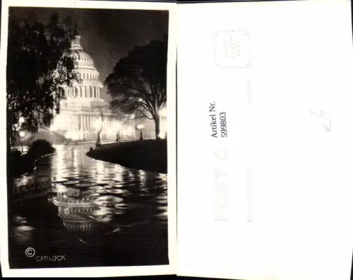 599803,Foto Ak London Saint Paul´s Cathedral Carlock b. Nacht Great Britain